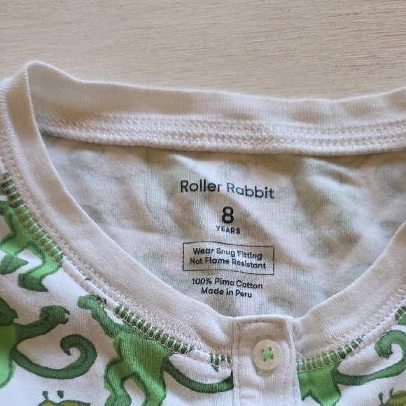 Roller Rabbit Green Monkey Kids Pajama Set - Picture 2 of 4